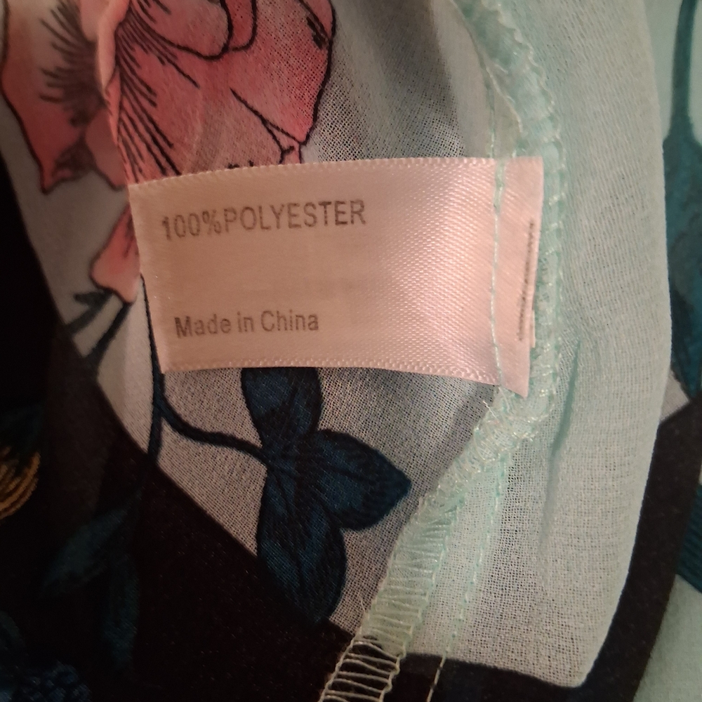 Lane Bryant Light Blue Floral Kimono - Picture 5 of 5